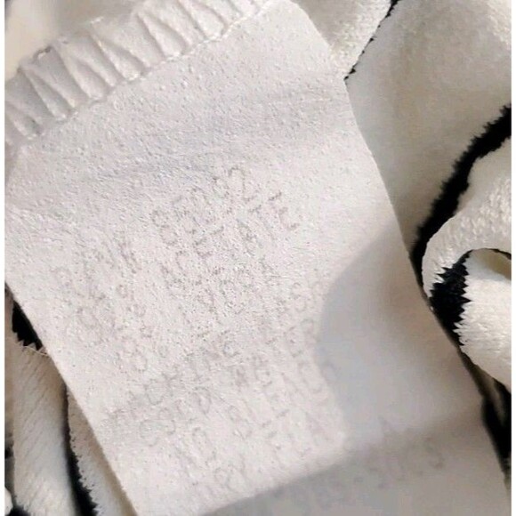 Marian & Maral Y2K Retro White Black Stripe Tunic Dress Cap Sleeve Medium - Picture 4 of 5